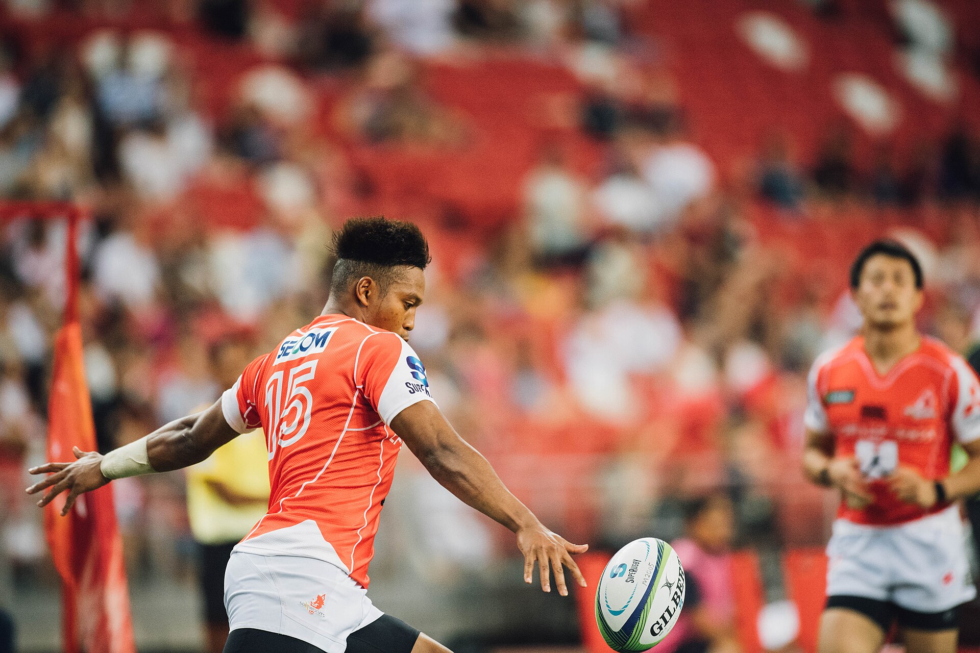 Rugby union match action